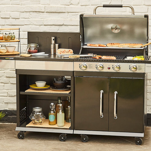 Barbecue gaz Majorque XL – 4 brûleurs 14,5 kW avec desserte