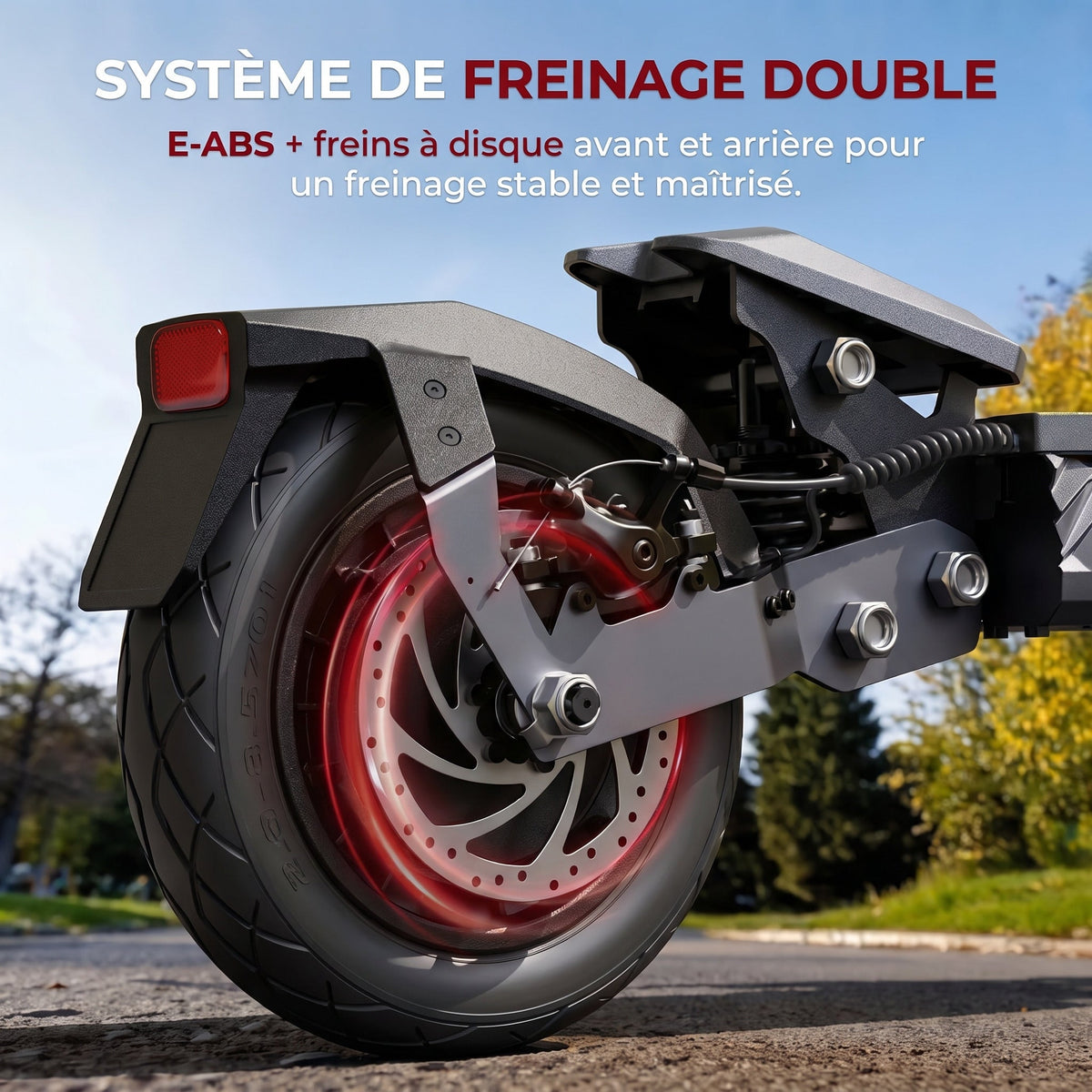 Trottinette Électrique REVO Vector – 1100 W Max. – Autonomie 70 km – Batterie 48 V 13 Ah – Pneus 10 – Suspension & NFC